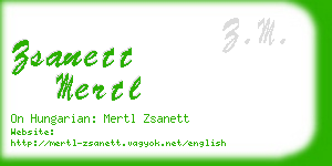 zsanett mertl business card